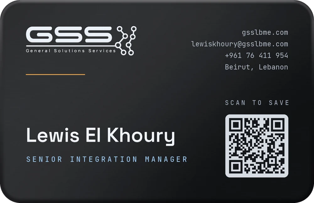 The GSS card for Lewis El Khoury